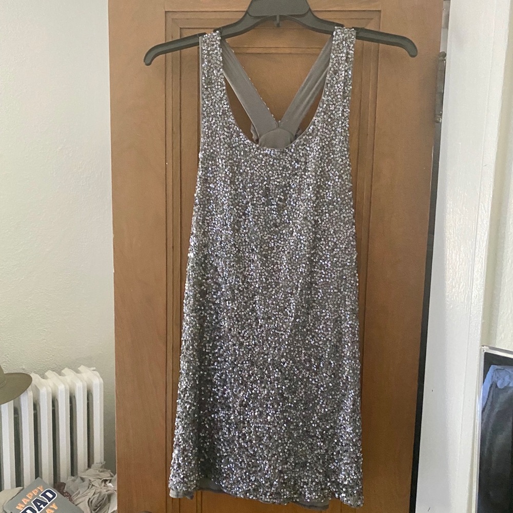 Alice & Olivia Sequin Trapeze Dress